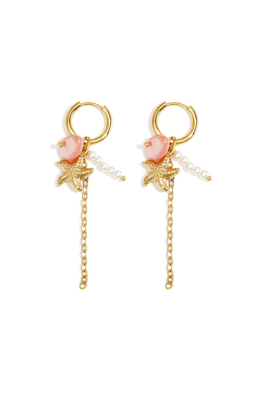 Romantic Starfish Beaded Earrings for Spring/Summer