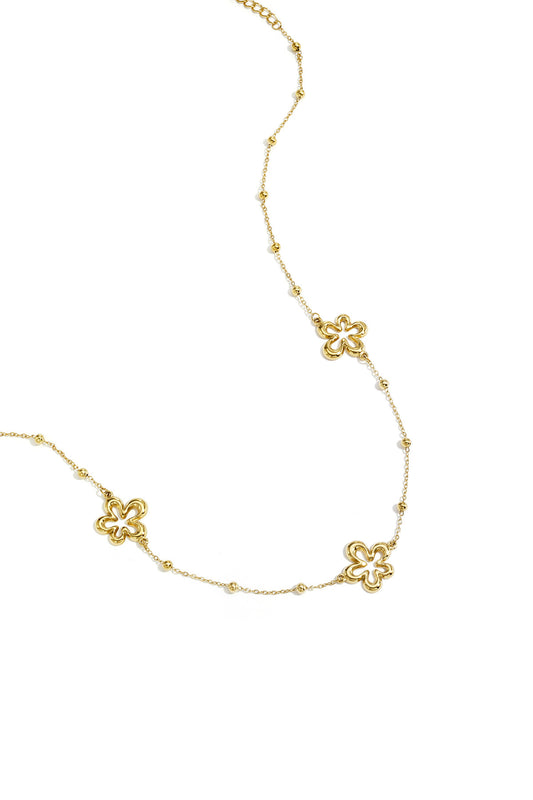 Elegant Flower Pendant Necklace, All-Fit Daily Wear