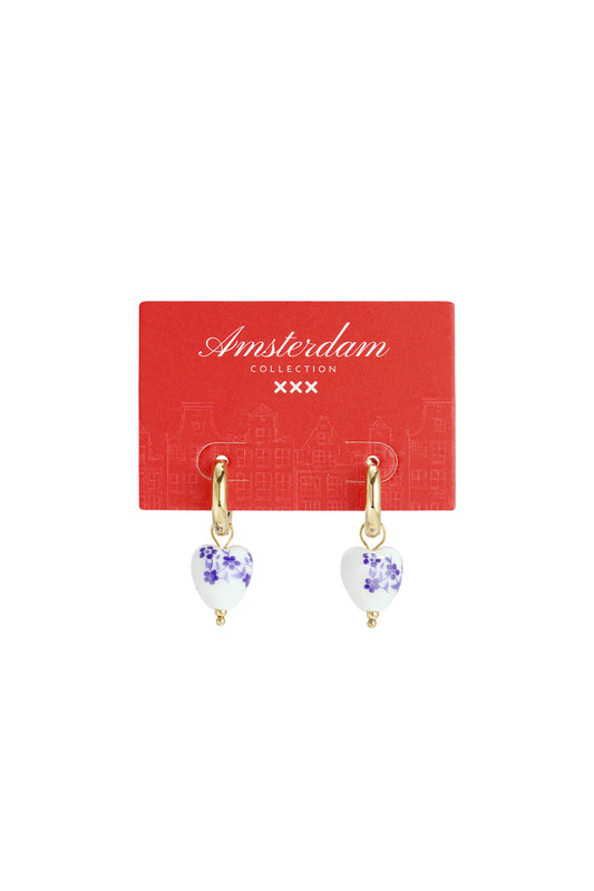 Elegant Gold Ceramic Bead Earrings for Spring