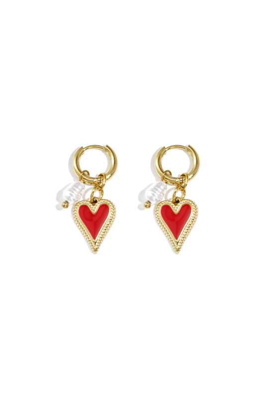 Romantic Heart Drop Earrings for Valentine's Day