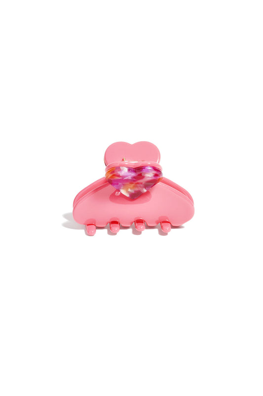 Elegant Heart-Shaped Acetate Hair Clips for Valentine's Day