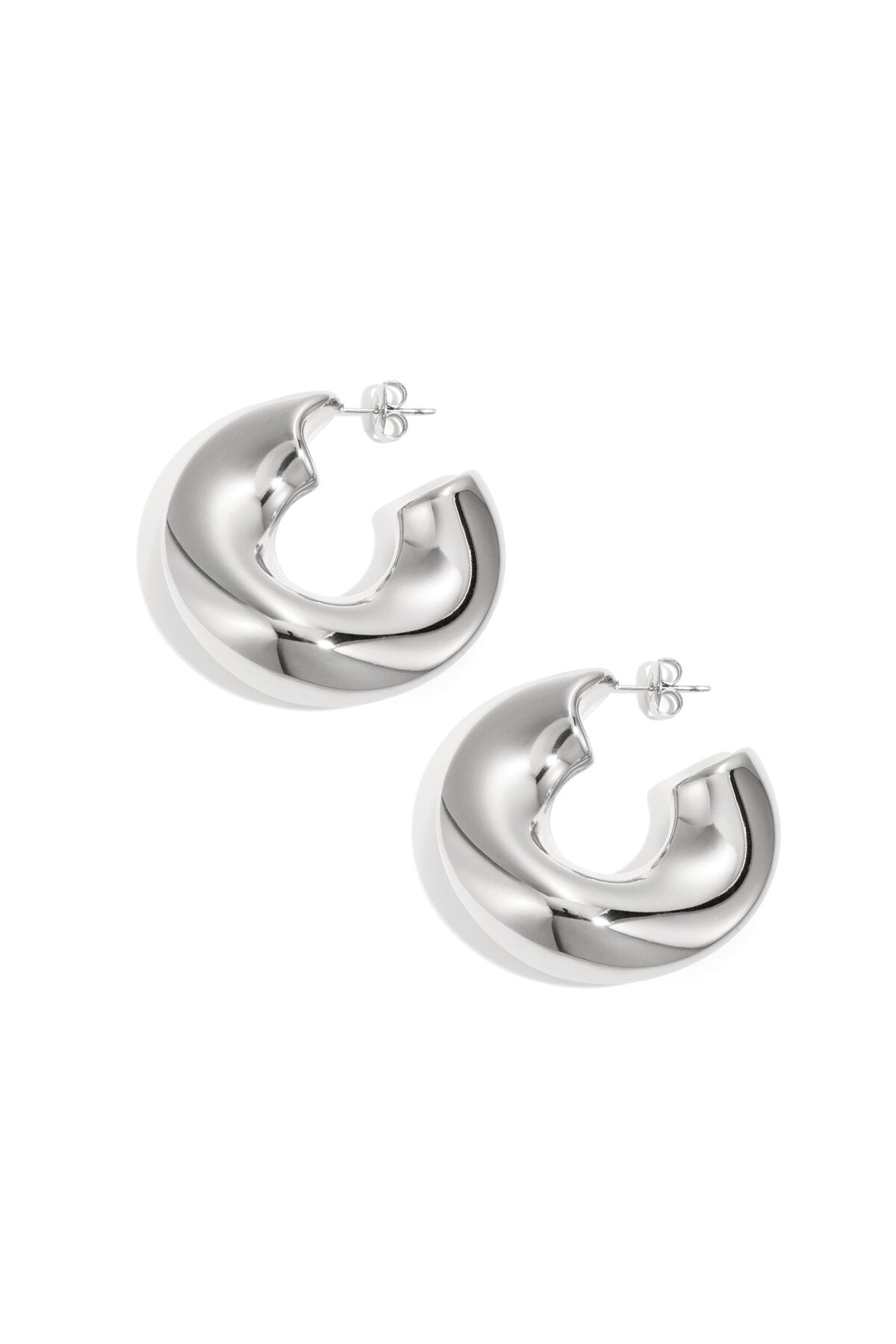 Stylish Stainless Steel Hoop Earrings for Everyday Wear
