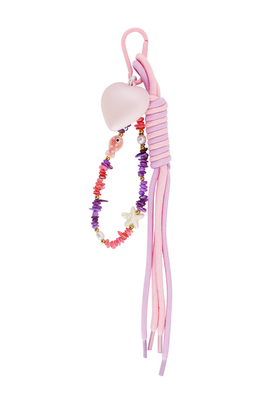 Charming Yellow & Pink Alloy Bag Charms for a Pop of Color