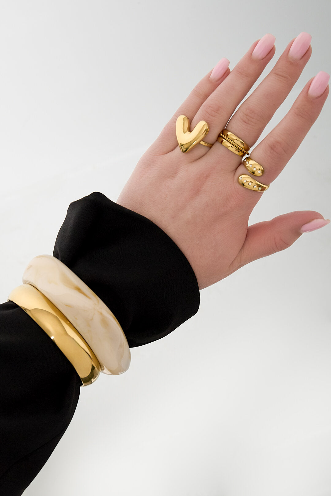 Elegant Gold Colored Stainless Steel Bangle for Everyday Wear