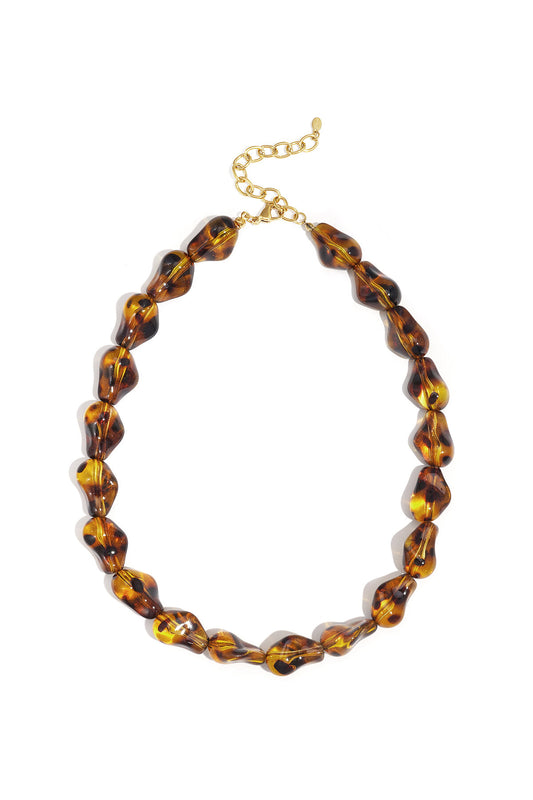 Elegant Brown Beaded Necklace for Timeless Style