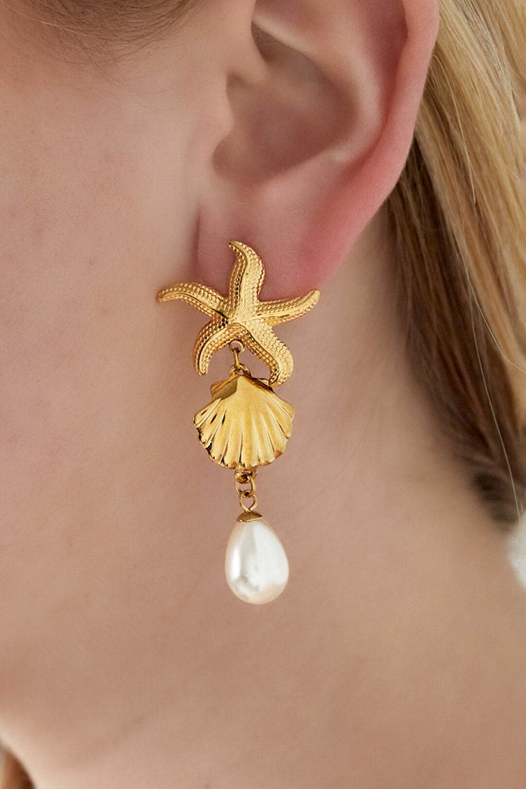 14K Gold Plated Drop Earrings for a Timeless Look