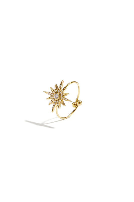 Elegant Adjustable Gold Statement Ring for Everyday Glam