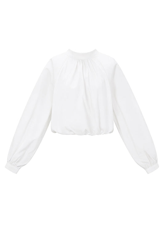 Gimme Cotton Woven Casual Long Sleeve Tops