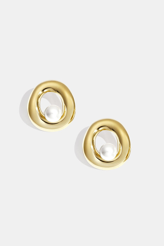 Stylish Stainless Steel Circle Stud Earrings