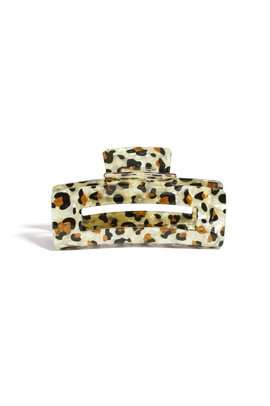 Chic Leopard Print Acrylic Hair Clip for Fall