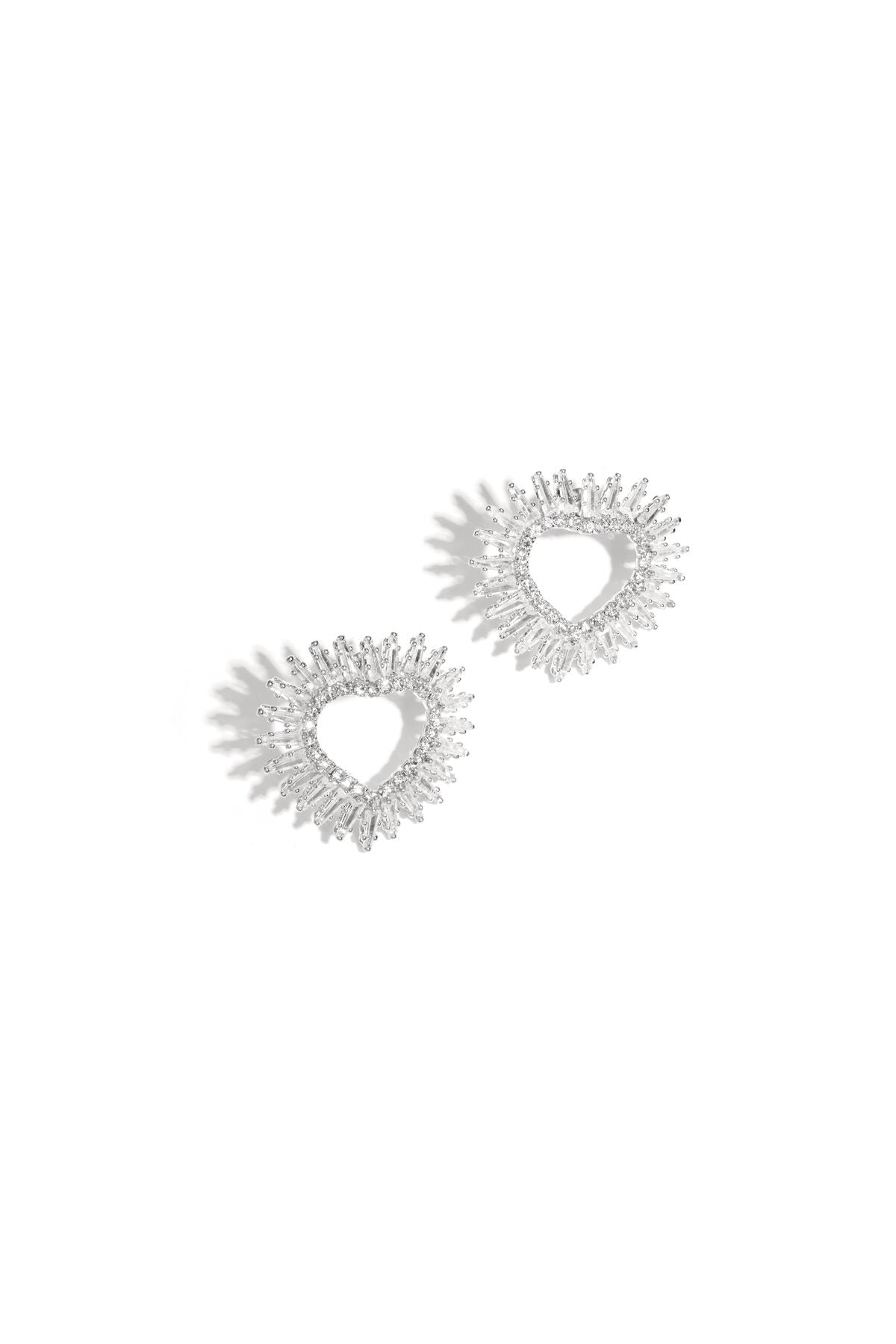 Elegant Heart-Shaped Zircon Earrings for Party