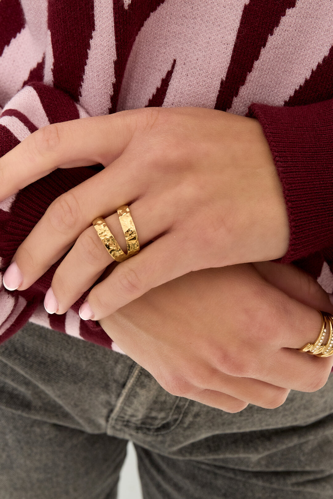 Elegant Adjustable Gold & Silver Minimalist Ring