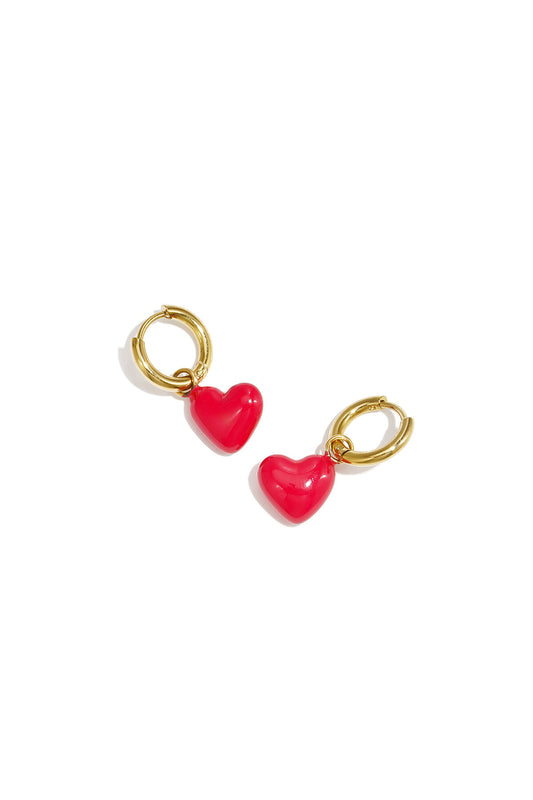 Stylish Heart-Shaped Drop Earrings for Spring