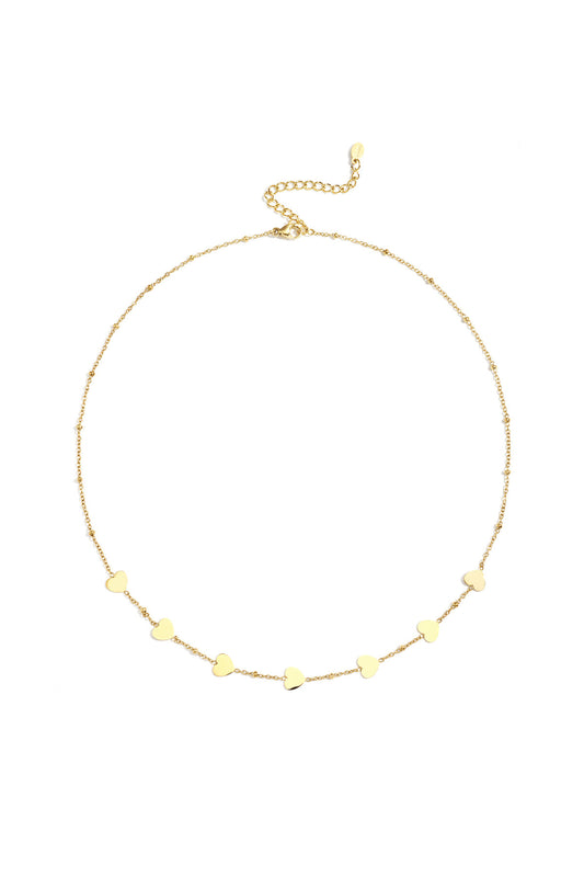 Elegant Gold Heart Chain Necklace for Everyday Wear