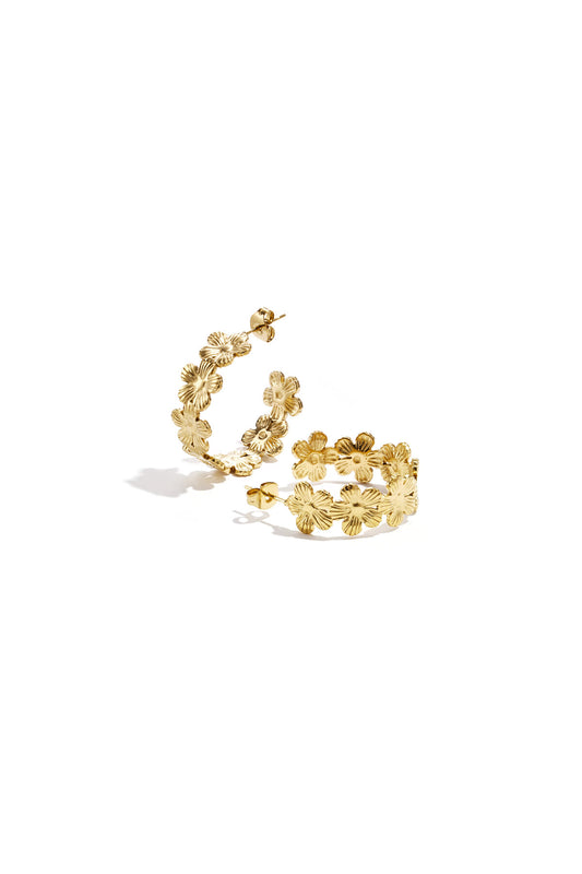 Elegant Flower Hoop Earrings for All Occasions