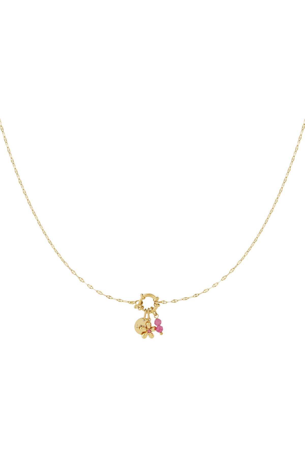 Elegant 14K Gold Plated Flower Pendant Necklace for Women