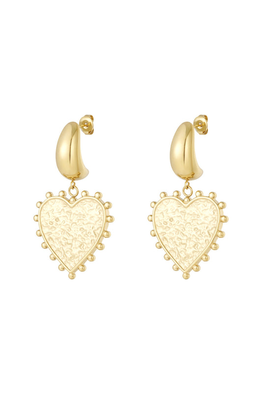 Elegant Heart Drop Earrings for Daily Wear