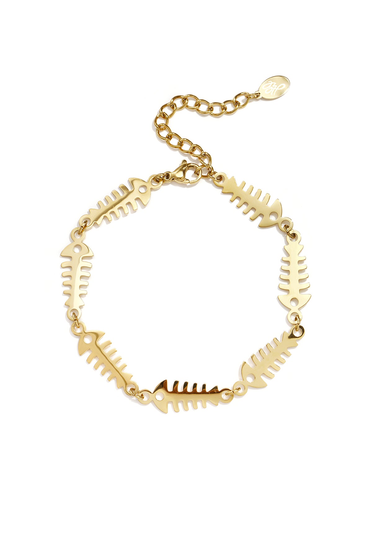Roestvrijstalen schakelarmbanden met vismotief, eenvoudige dagelijkse sieradenserie voor dames.