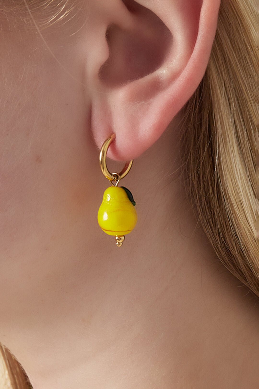 Stylish Yellow Fruit Drop Earrings for Spring/Summer