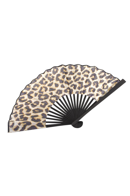 Elegant Khaki Folding Fan for Stylish Cooling