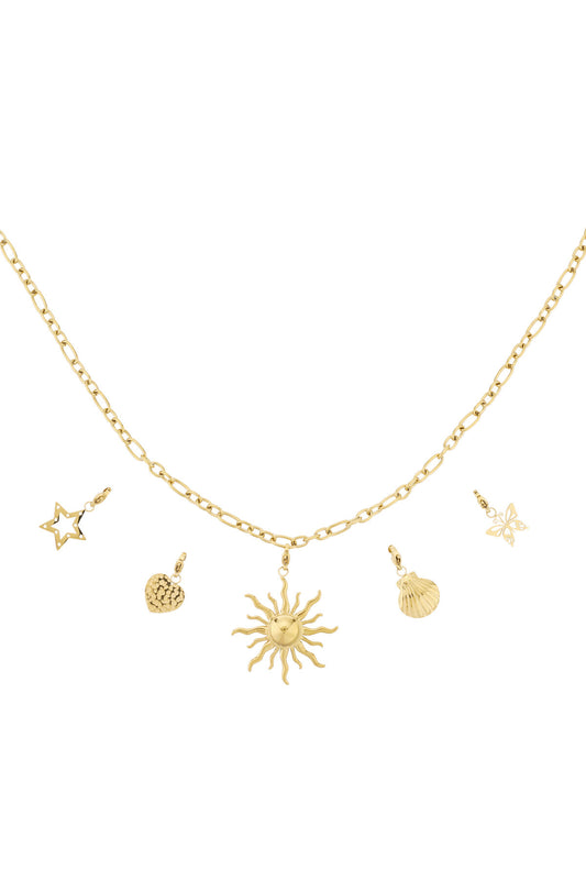 Elegant 14K Gold Plated Heart Pendant Necklace