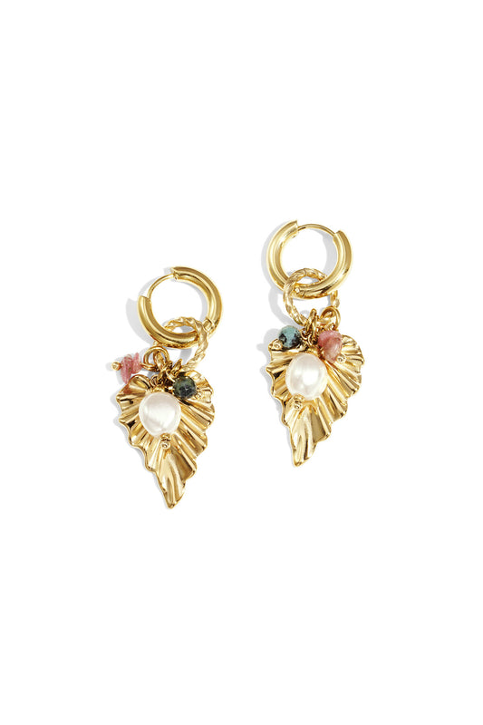 Elegant Gold Leaf Drop Earrings for Women