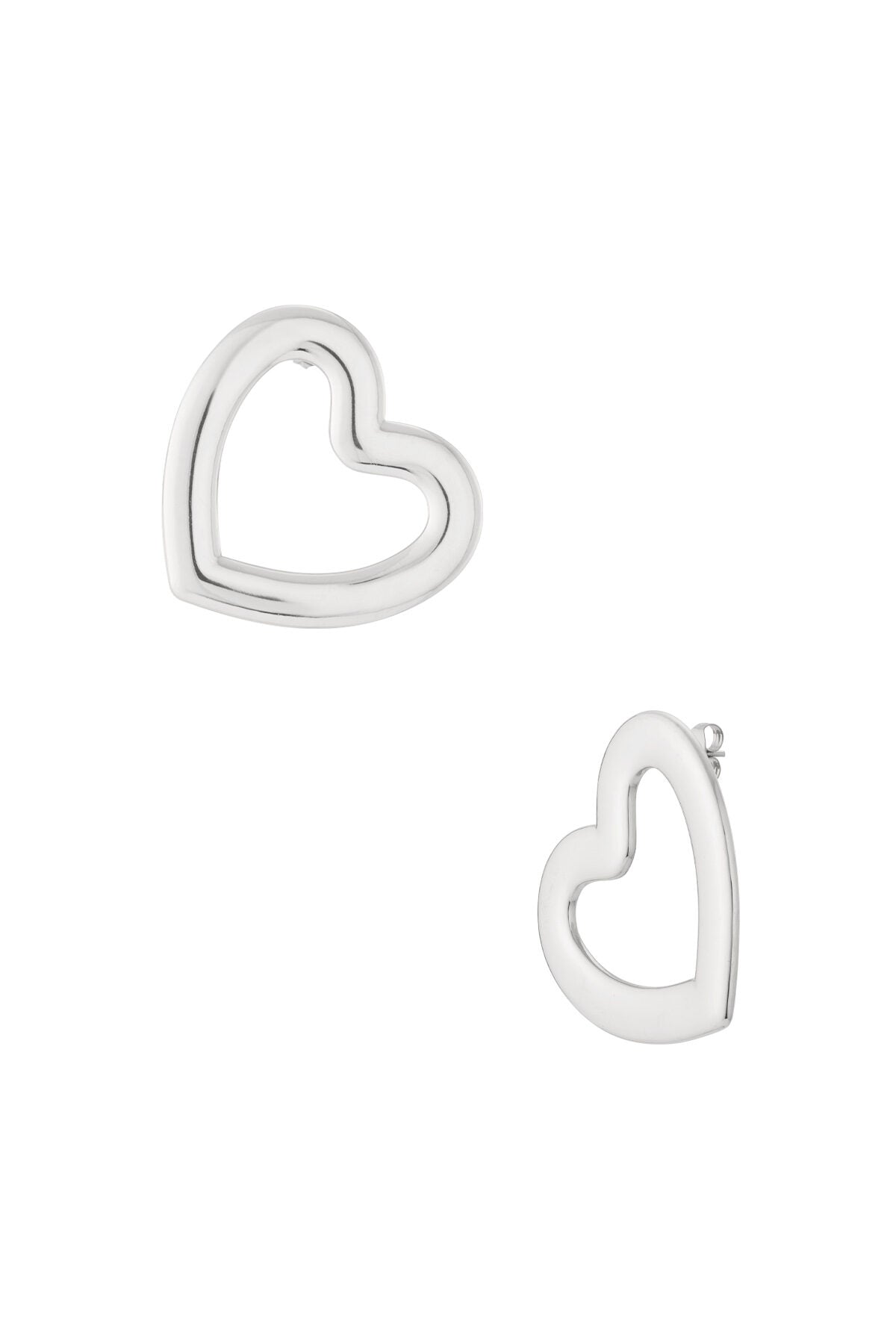 Elegant Heart-Shaped Stud Earrings, All Day Comfort