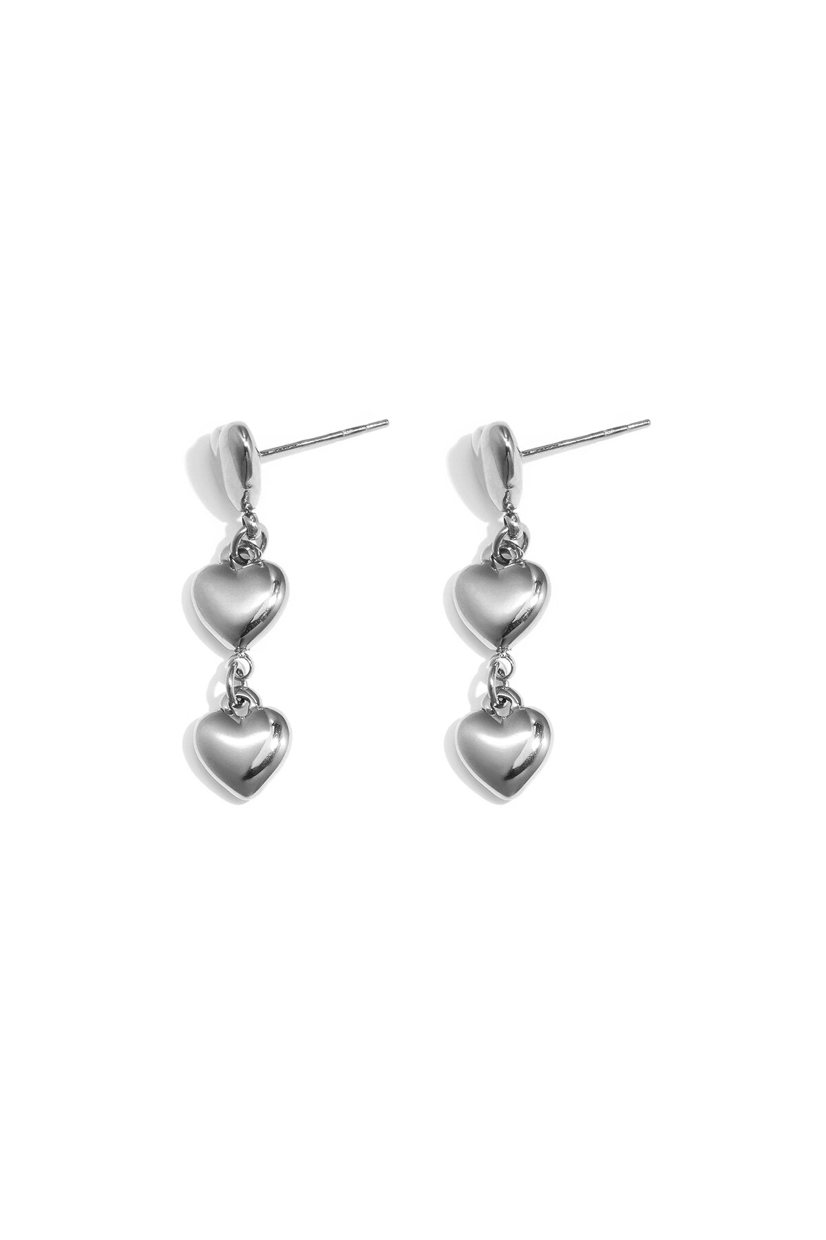 Elegant Heart Dangle Earrings - Timeless Style