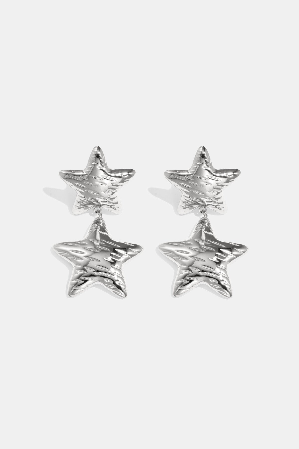 Elegant Star Drop Earrings for Women, Silver & Gold