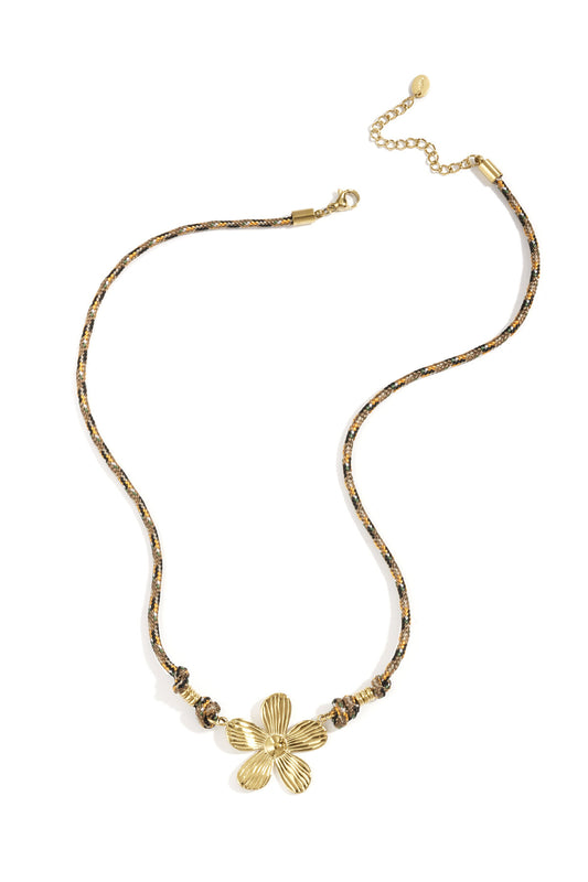 Elegant Coffee Brown Flower Pendant for Fall