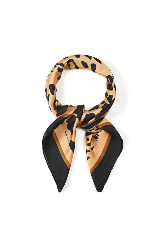 Elegant Brown Animal Print Summer Scarf for Women