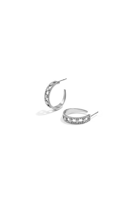 Stylish Rhinestone Hoop Earrings for Women