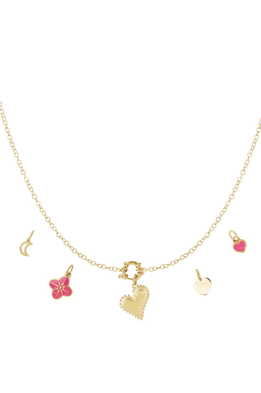 Elegant 14K Gold Plated Heart Pendant Necklace for Women