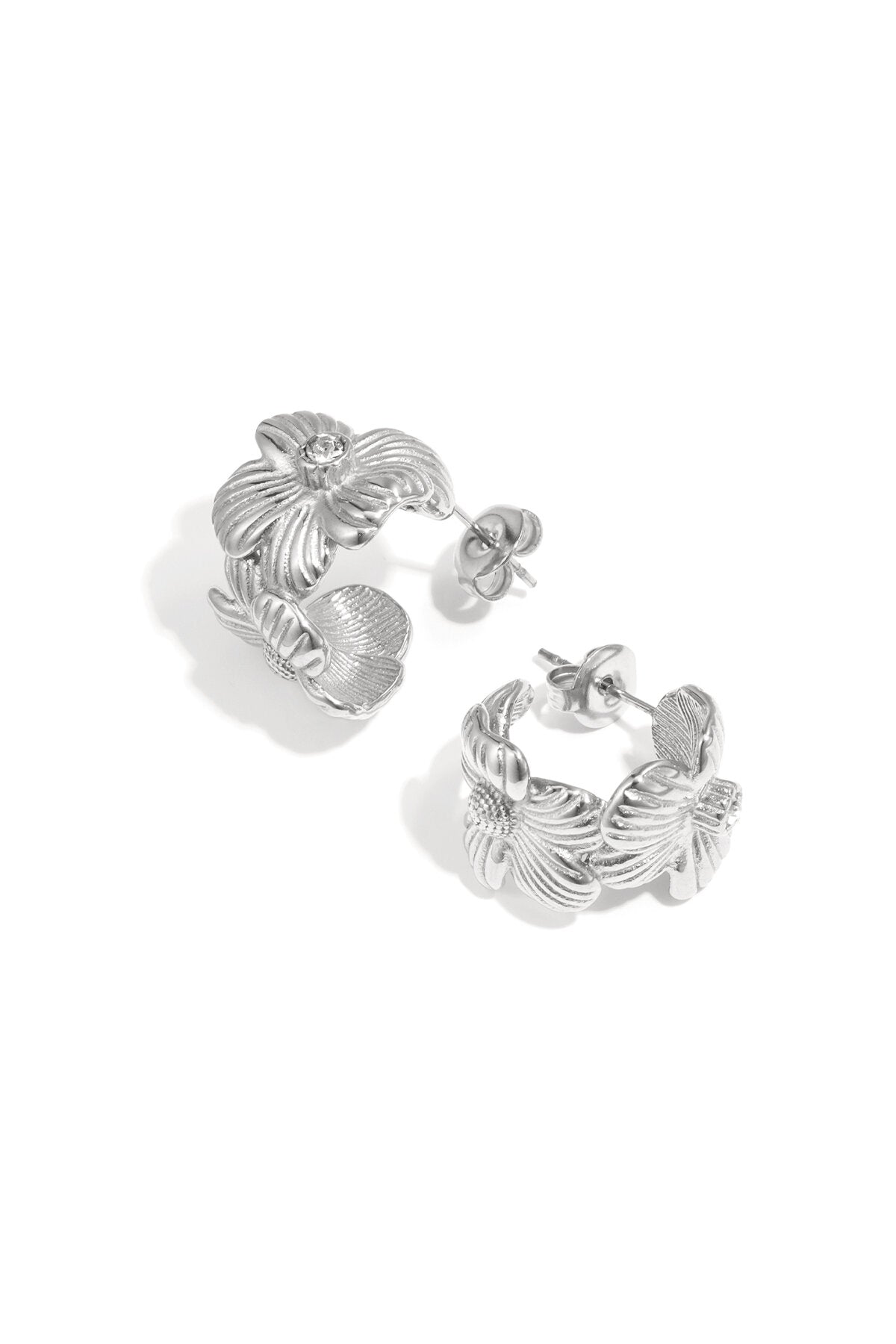 Stylish Flower Hoop Earrings for Everyday Sparkle