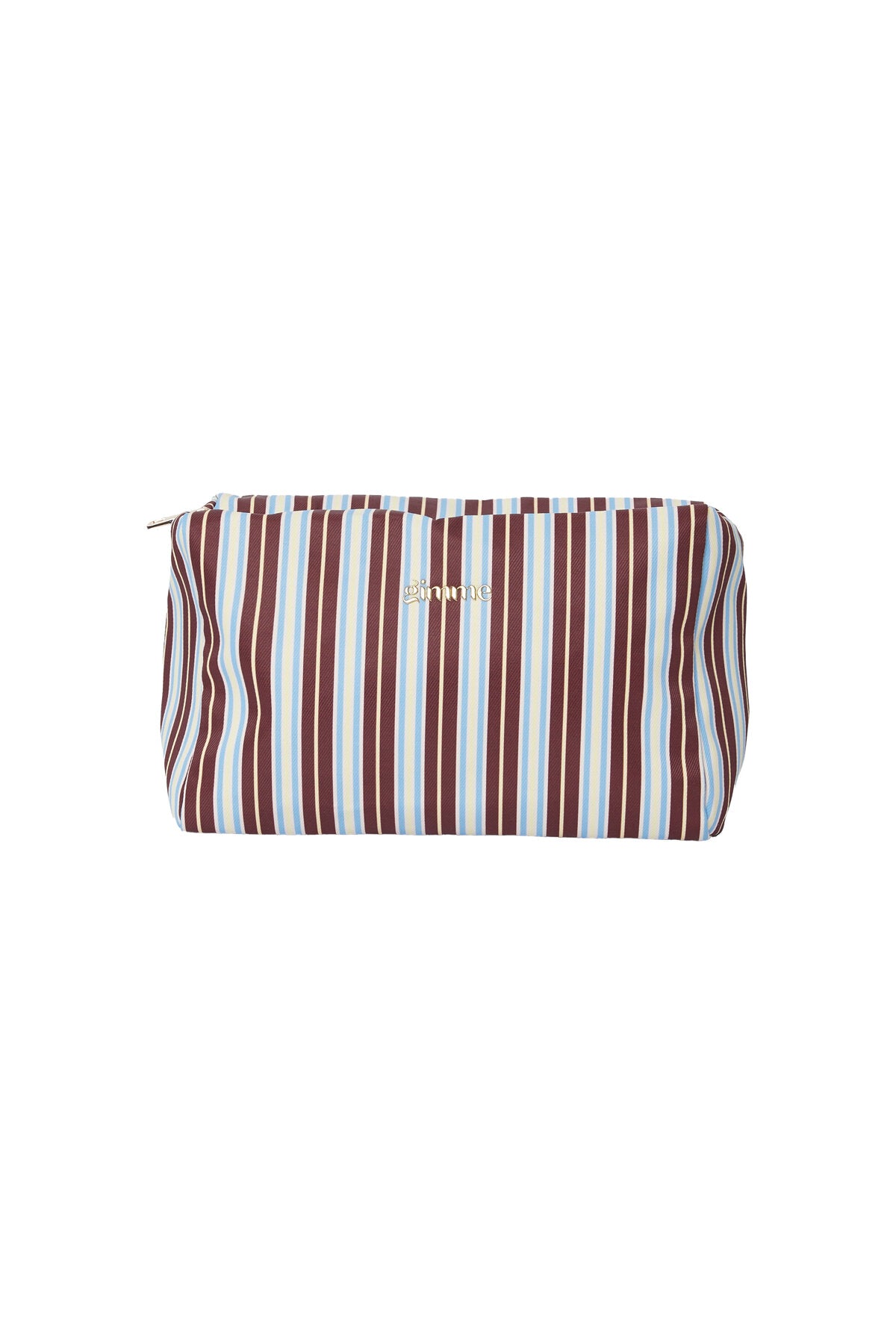 Gimme Simple Stripe Makeup Bag - Khaki, Pink, Blue
