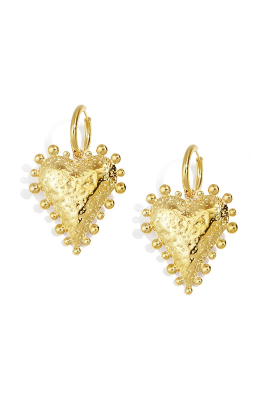 Elegant Heart-Shaped Drop Earrings for Everyday Style