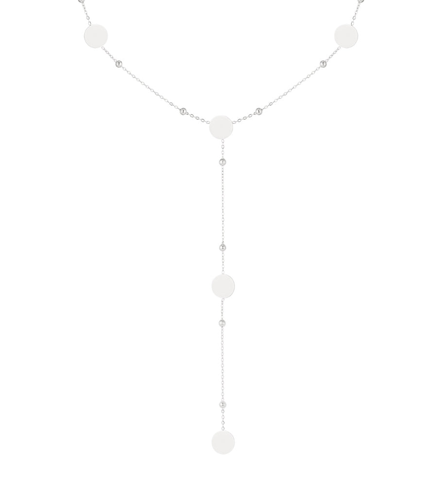 Elegant Long Necklace in Silver & Gold, Casual Style