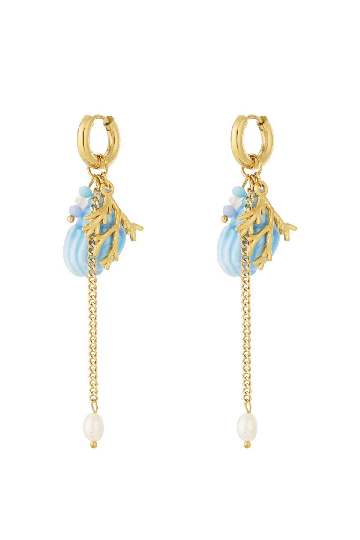 Stylish Pink & Baby Blue Drop Earrings for Spring/Summer