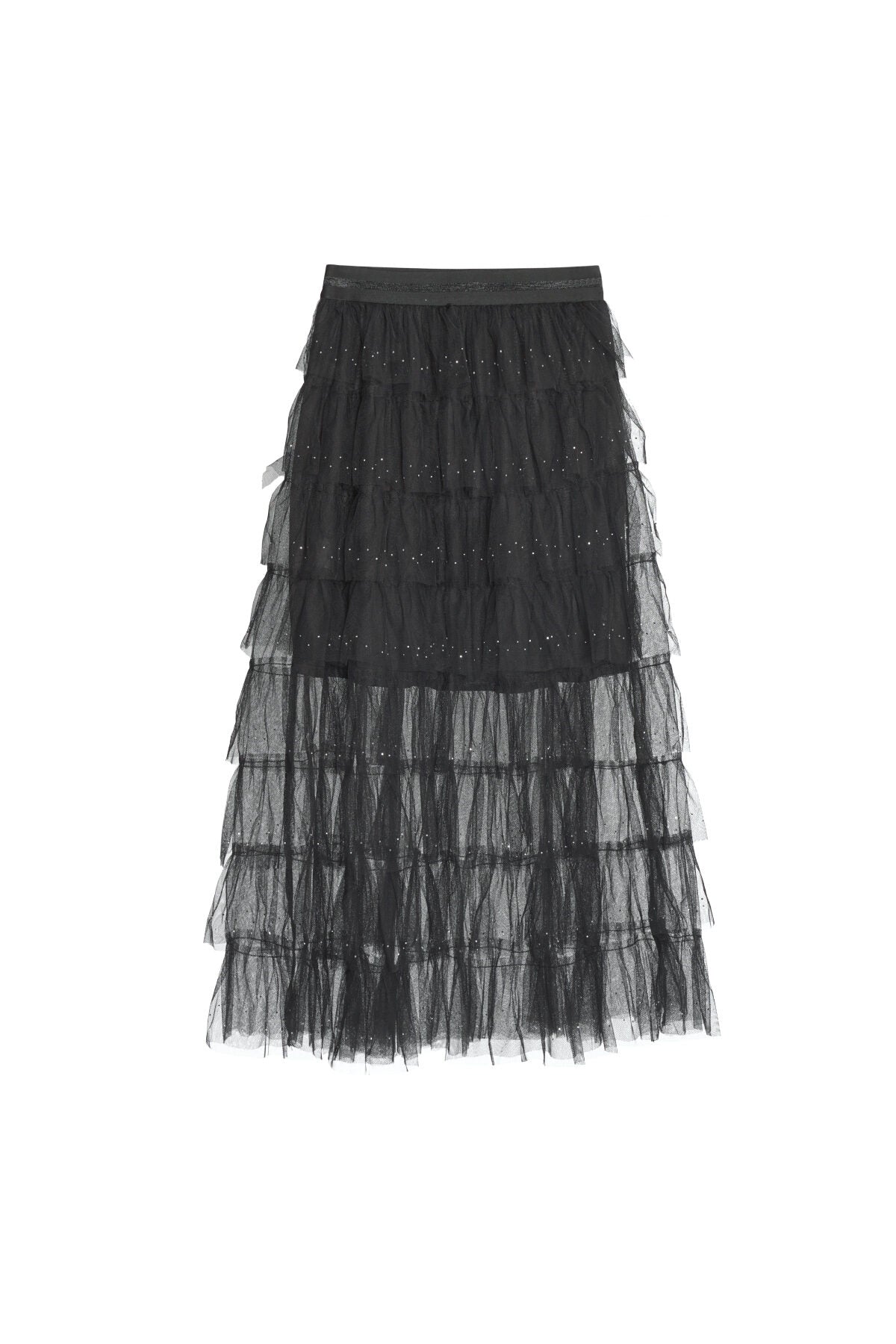 Stylish Black All-Fit Polyester Skirt for Any Occasion