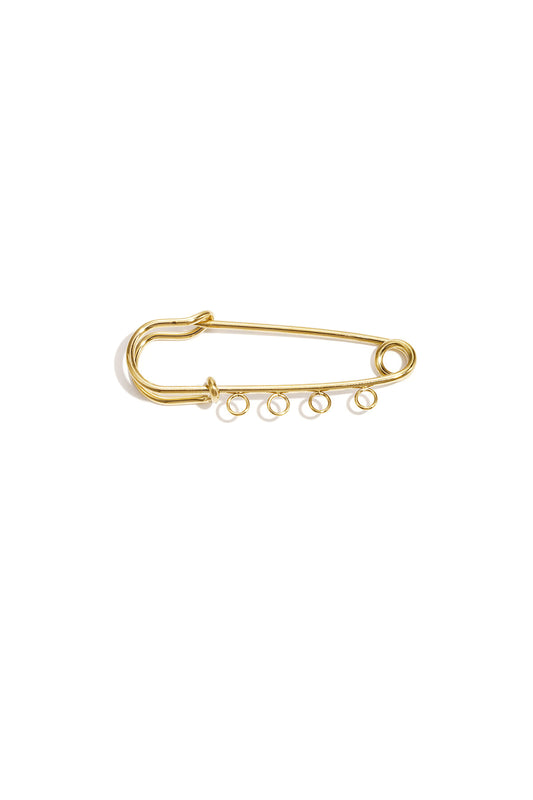 Elegant Gold-Toned Stainless Steel Brooch