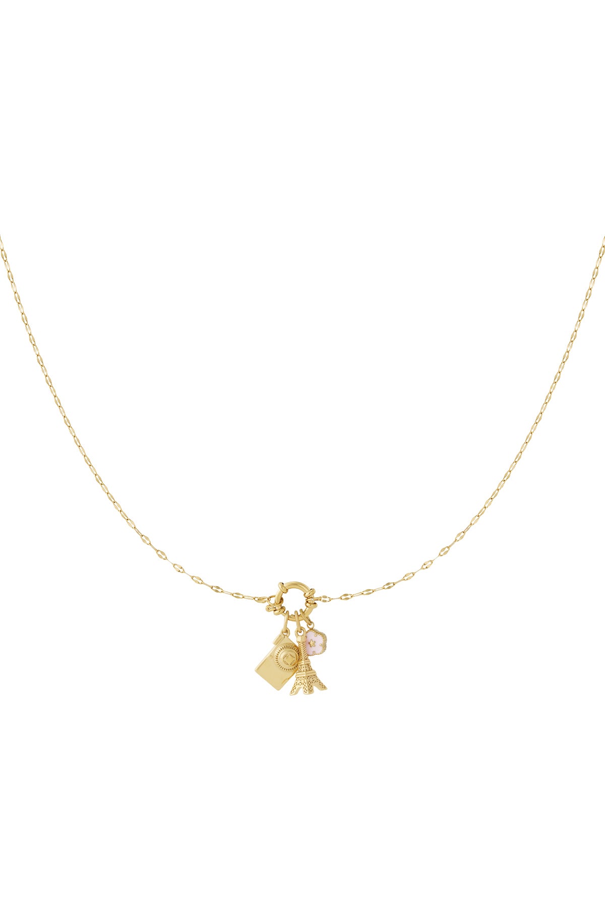 Chic 14K Gold Plated Flower Pendant Necklace