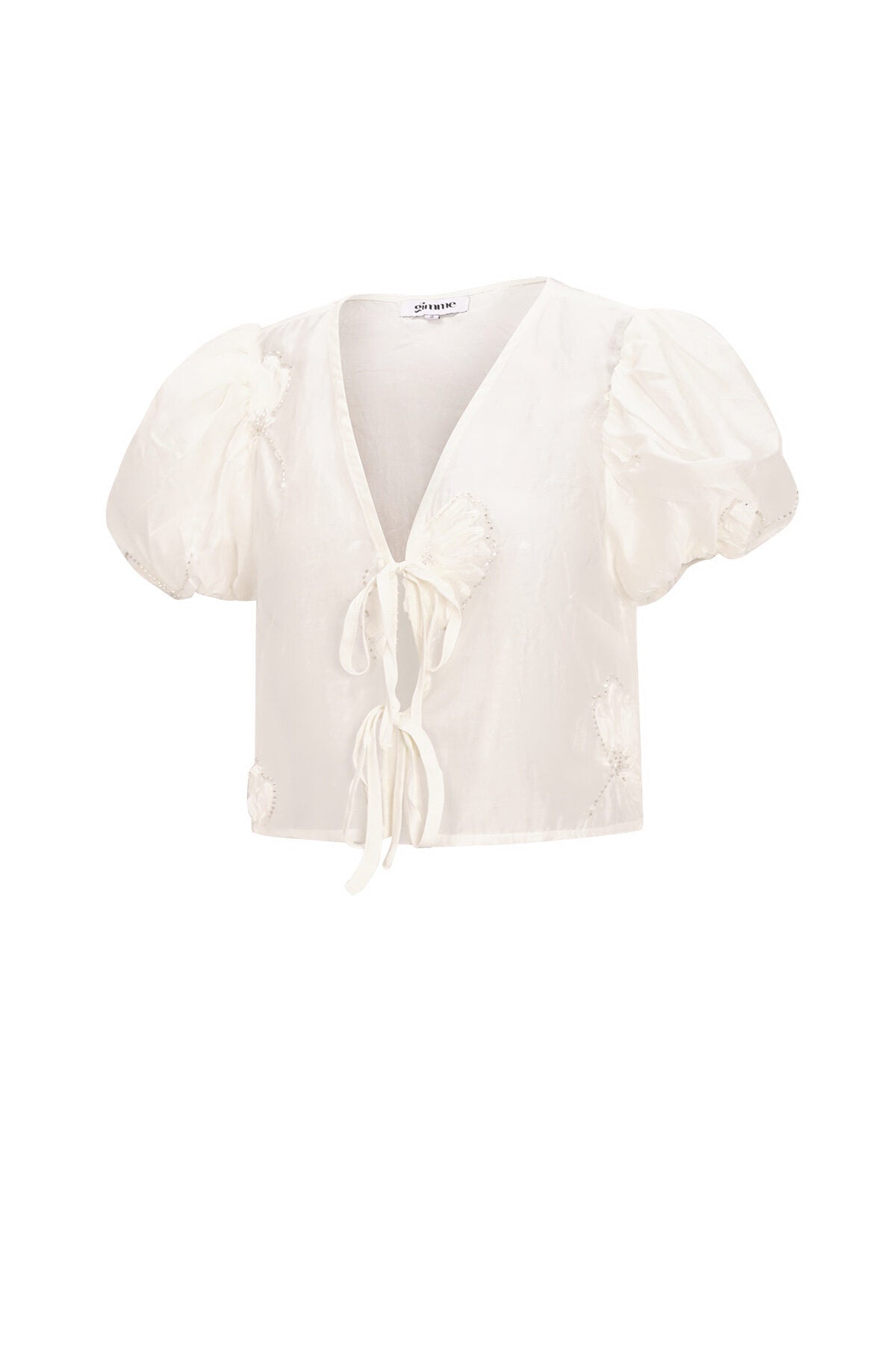 Eco-friendly Bohemian White Short Sleeve Top