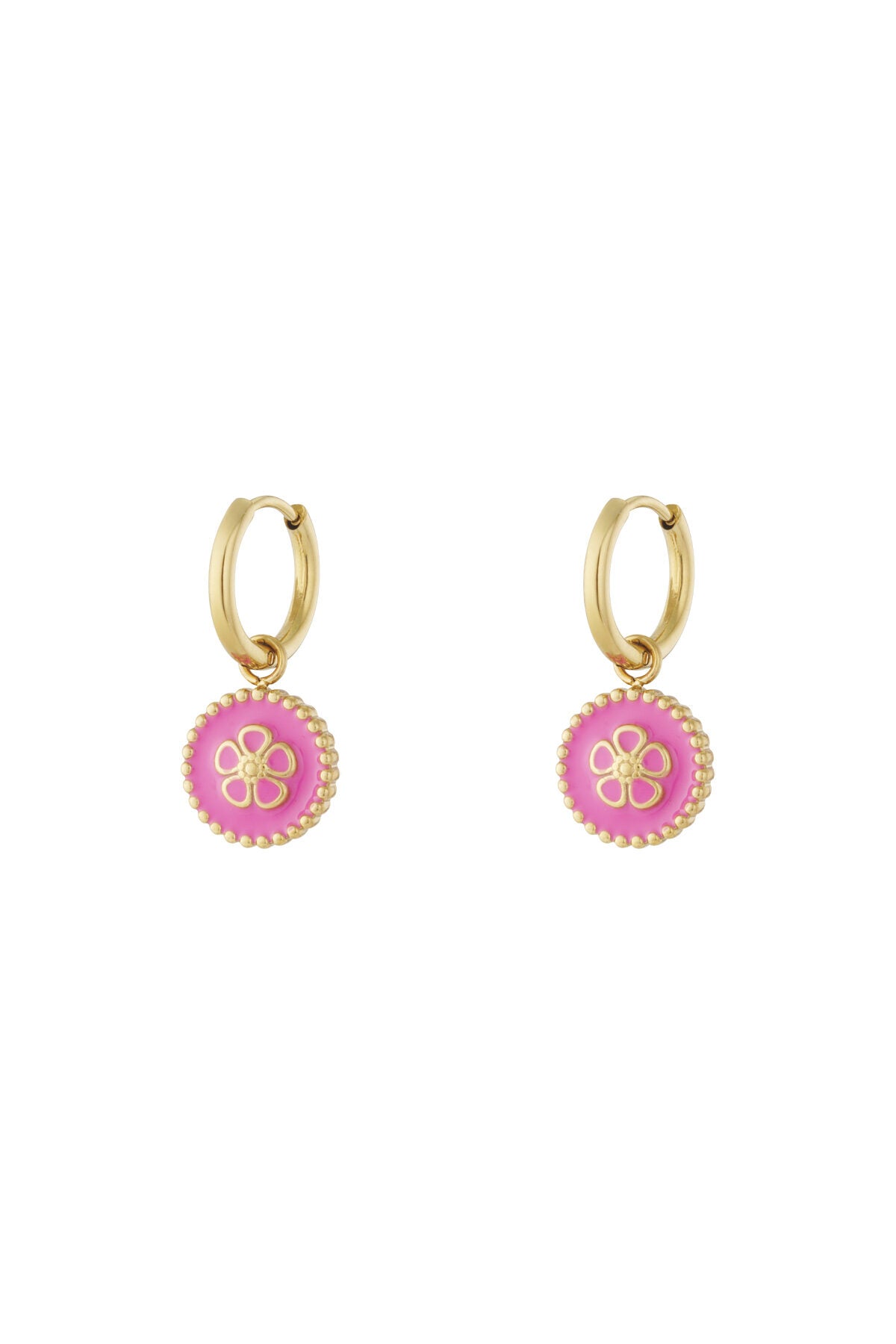 Stylish Stainless Steel Flower Drop Earrings for Spring