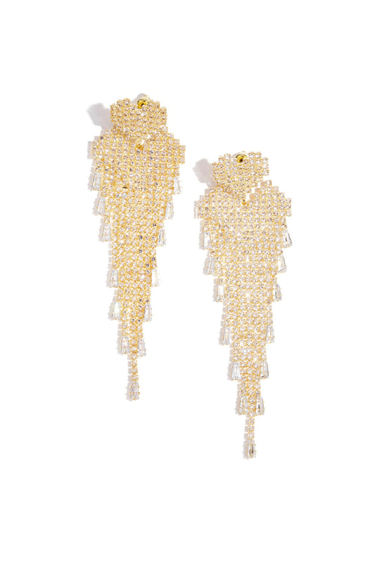 Elegant Heart-Shaped Statement Earrings for Christmas