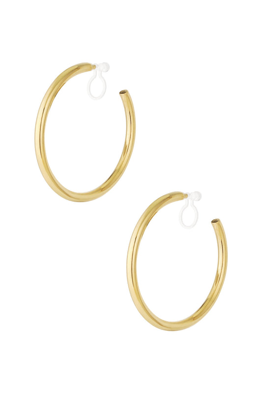 Stylish 14K Gold Plated Clip-On Earrings for All