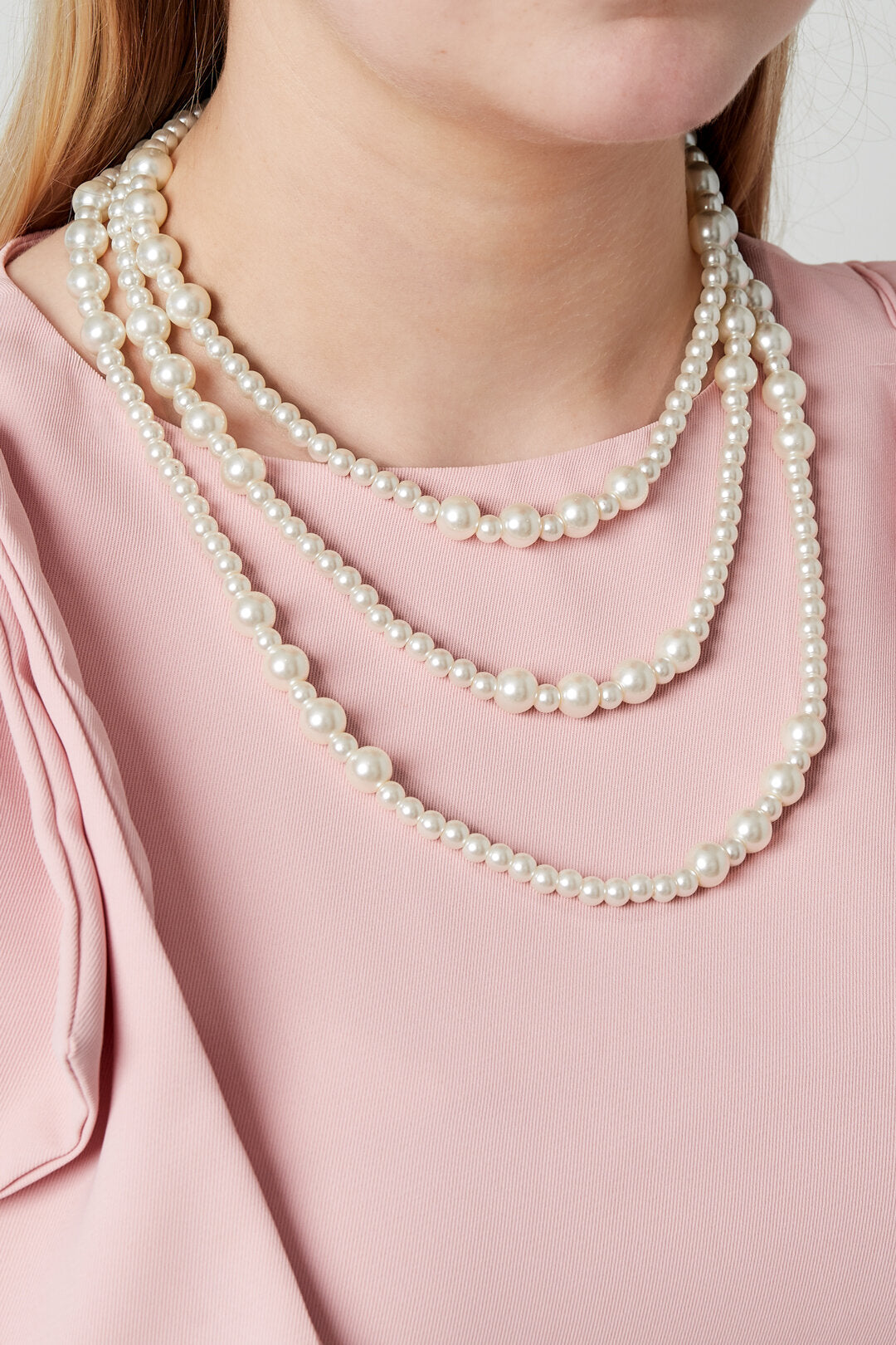 Elegant White Artificial Pearl Long Necklace for Women