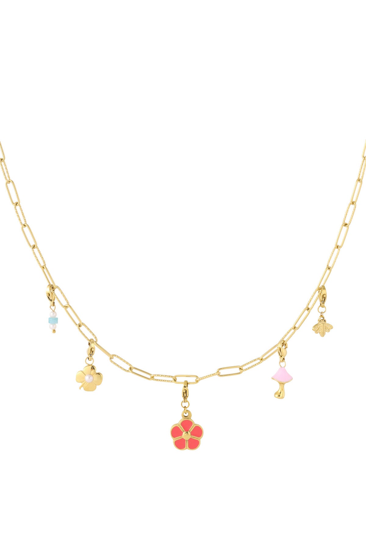 Elegant 14K Gold Plated Flower Pendant Necklace