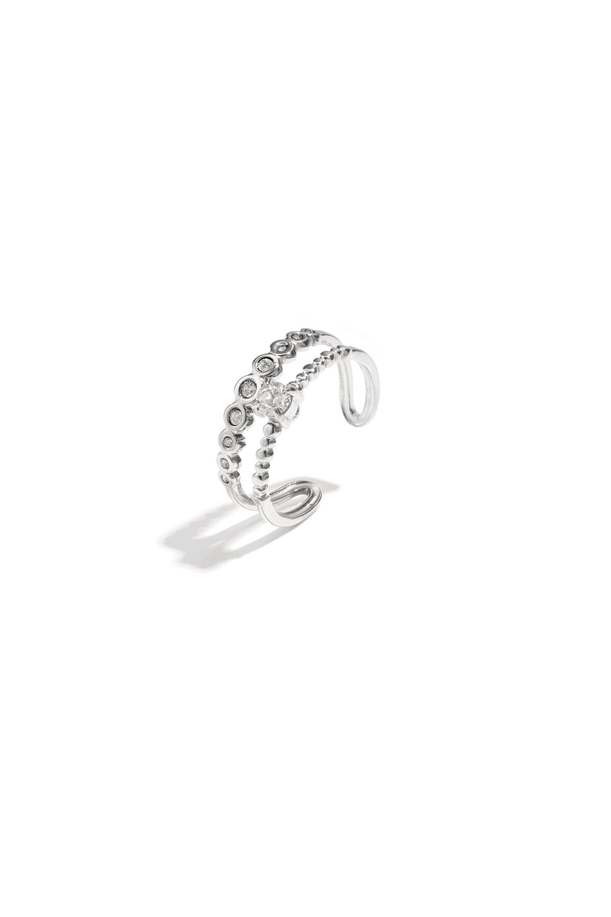 Elegant Adjustable Rhinestone Ring - All Fit