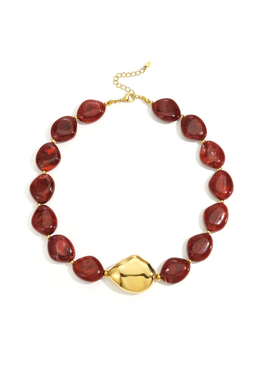 Stylish Acrylic Beaded Necklace for Fall/Winter