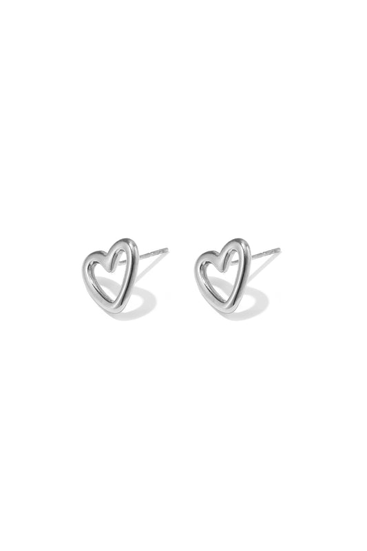 Elegant Heart Stud Earrings for Daily Wear
